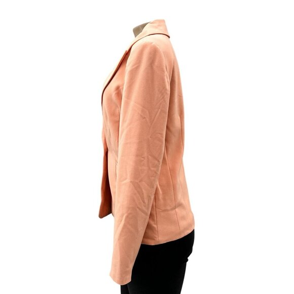 Halogen Single-Breasted Long Sleeve Blazer Business Pockets Peach Pink Women XS - Picture 4 of 13